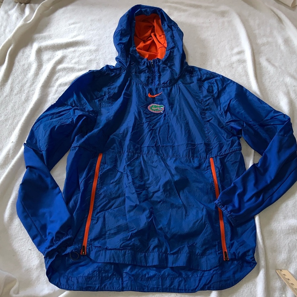 Florida gators, Nike wind jacket, UNISEX size medium blue orange GAINESVILLE FL